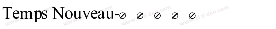 Temps Nouveau字体转换